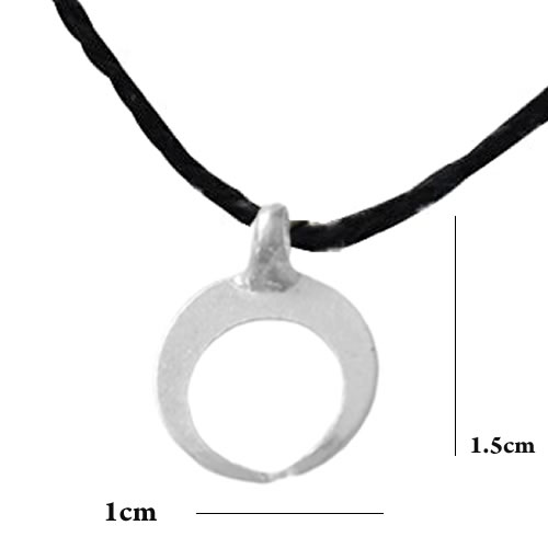 Pure Silver Chand Nazar Charm Pendant with Cotton Thread Round pendal Traditional Evil-Eye Protection for Newborn Babies & Kids